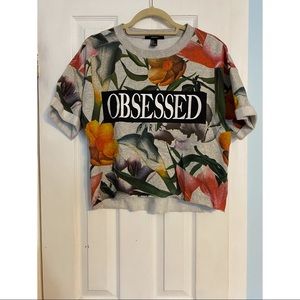 “Obsessed” Cropped Light Sweater | Size S